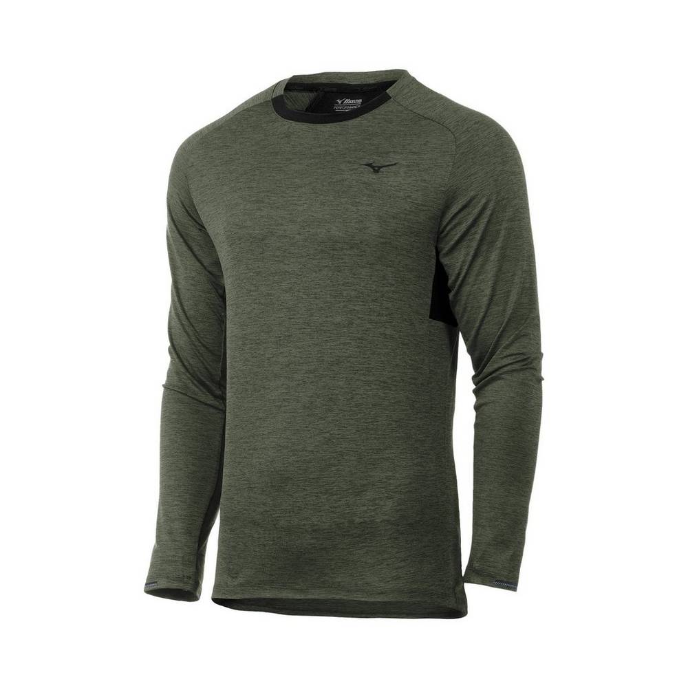 Mizuno Men's Alpha Long Sleeve Tops Green (421930-SDN)